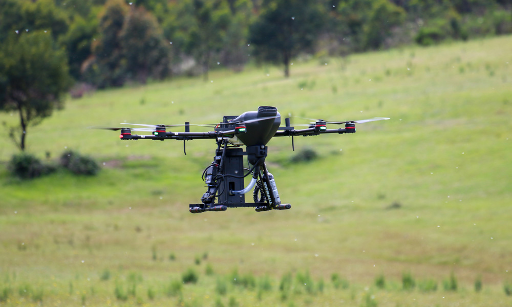 AirSeed Technologies seed and tree planting drone © WWF-Australia / Paul Fahy